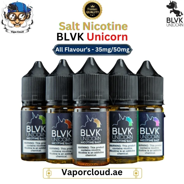 BLVK Unicorn SaltNic 30ml e-liquid – premium salt nicotine vape juice with delivery across all cities in the UAE.