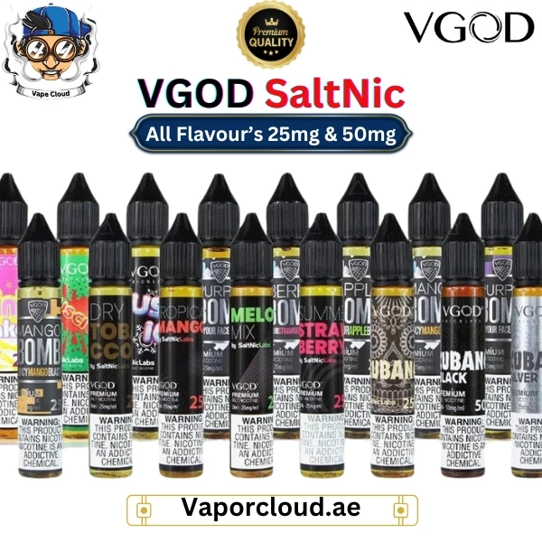 VGOD SaltNic E-Juice – Premium nicotine salt e-liquid with smooth throat hit, available in Vape Shops in Dubai, Abu Dhabi, and Sharjah with Home Delivery across UAE