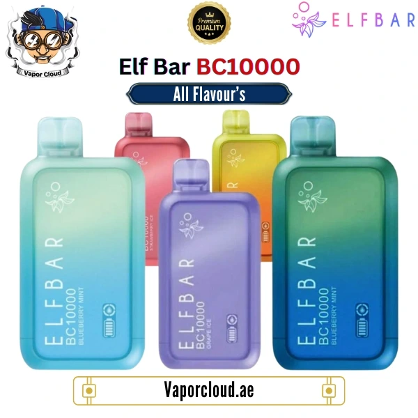Elf Bar BC10000 Disposable Vape – Ultra high-capacity vape with smooth flavors and rechargeable design, available in Vape Shops in Dubai, Abu Dhabi, and Sharjah with Home Delivery across UAE