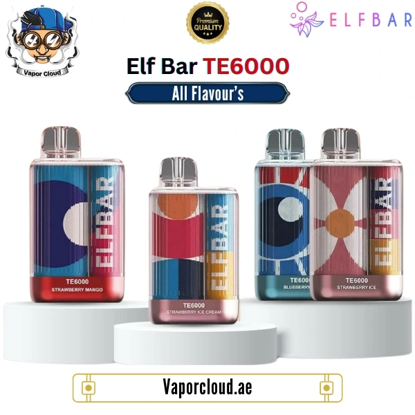 Elf Bar TE6000 Disposable Vape – Sleek and high-performance vape with 6000 puffs, available in Vape Shops in Dubai, Abu Dhabi, and Sharjah with fast Home Delivery across UAE.