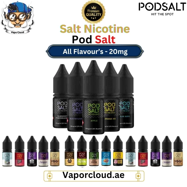 Pod Salt Core 30ml Salt Nic E-Liquid – 20mg nicotine strength, premium vaping liquid with delivery across all UAE cities.