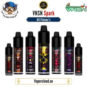 "Buy VNSN Spark 12000 Puffs in UAE – Long-lasting rechargeable disposable vape, available in Vape Shops in Dubai Mall, Abu Dhabi, and Ajman with fast Home Delivery."