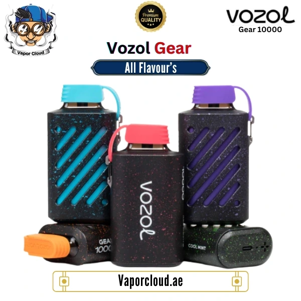 Buy Vozol Gear 10000 in UAE – High-performance disposable vape with 2% nicotine, mesh coil, and smart screen, available in Vape Shops in Dubai Mall, Abu Dhabi, and Ajman with express delivery